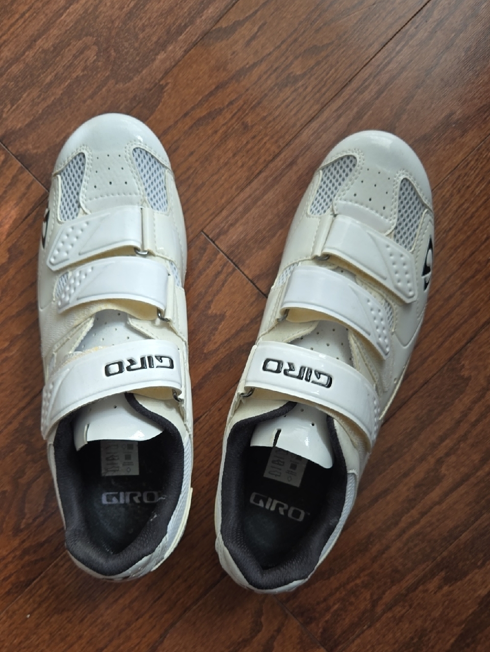 Giro White Cycling Shoes with Black Interior
